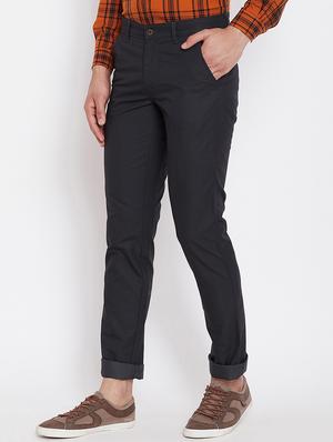 grey cotton blend chinos - 16229715 - Standard Image - 2