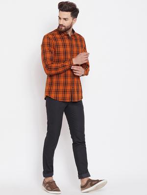 grey cotton blend chinos - 16229715 - Standard Image - 4