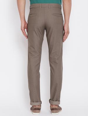 brown cotton blend chinos - 16229716 - Standard Image - 3