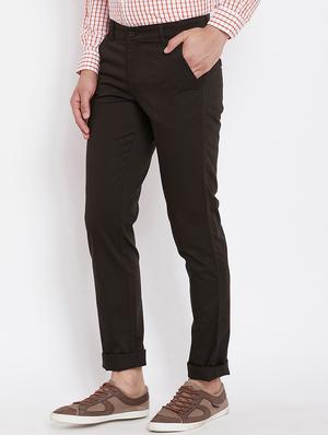 brown solid chinos - 16229720 - Standard Image - 2