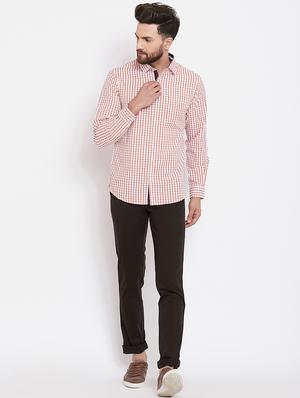 brown solid chinos - 16229720 - Standard Image - 4