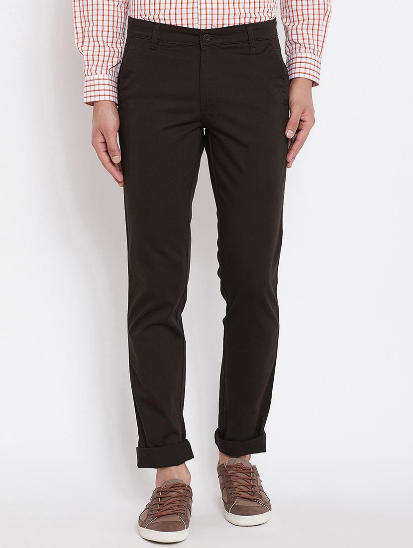 brown solid chinos - 16229720 - Zoom Image - 1