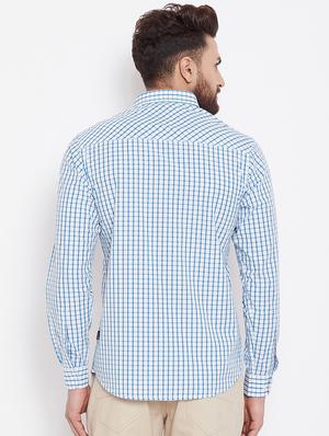 blue checkered casual shirt - 16229739 - Standard Image - 3