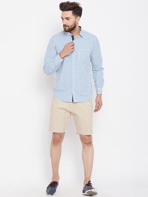 blue checkered casual shirt - 16229739 - Standard Image - 4