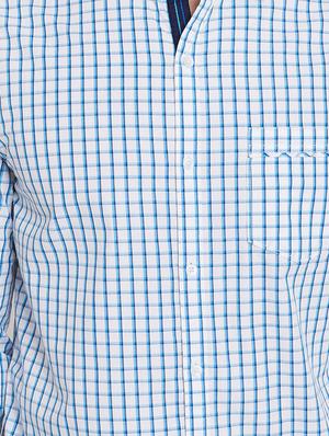 blue checkered casual shirt - 16229739 - Standard Image - 5