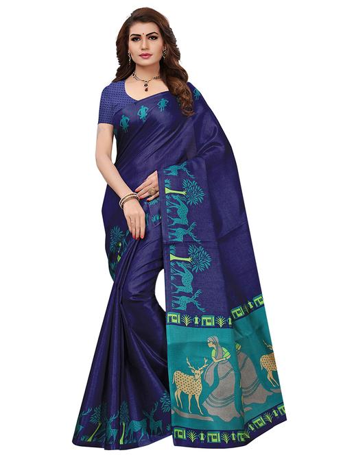 kalamkari printed saree with blouse - 16230638 - Standard Image - 1