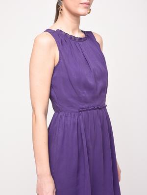 frill trim pleated a-line dress - 16230675 - Standard Image - 5