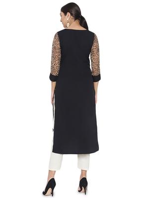 animal print straight kurta - 16231224 - Standard Image - 3
