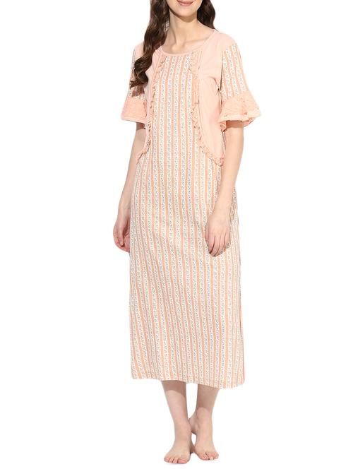 ruffle trim lace detail gown - 16231812 - Standard Image - 1
