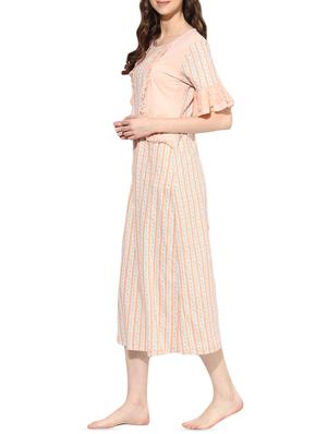 ruffle trim lace detail gown - 16231812 - Standard Image - 2
