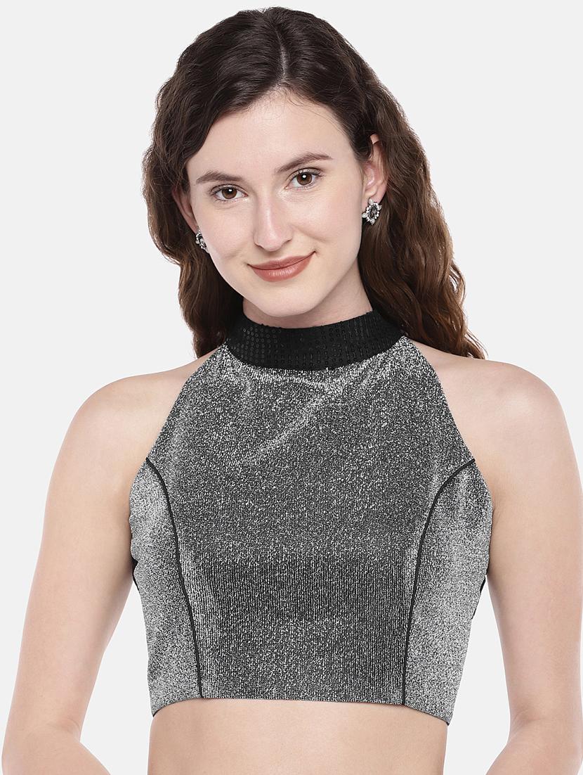 sequined halter neck blouse - 16231849 - Zoom Image - 1