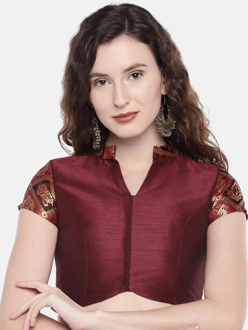 self-design brocade blouse