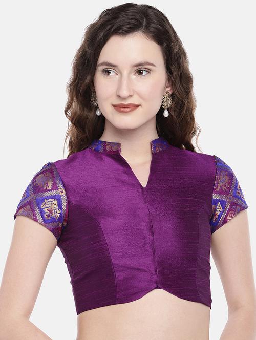 self-design brocade blouse - 16231861 - Standard Image - 1