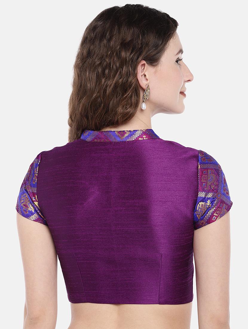 self-design brocade blouse - 16231861 - Zoom Image - 3