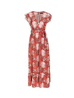 tie front floral maxi dress - 16232755 - Zoom Image - 1