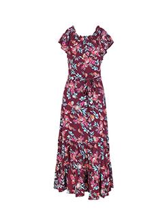 tie front floral a line dress - 16232793 - Zoom Image - 1
