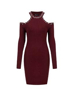 cold shoulder bodycon dress - 16232861 - Zoom Image - 1