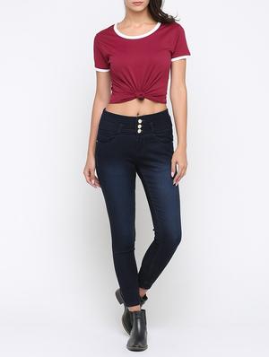 pin tucked high rise jeans - 16233267 - Standard Image - 4