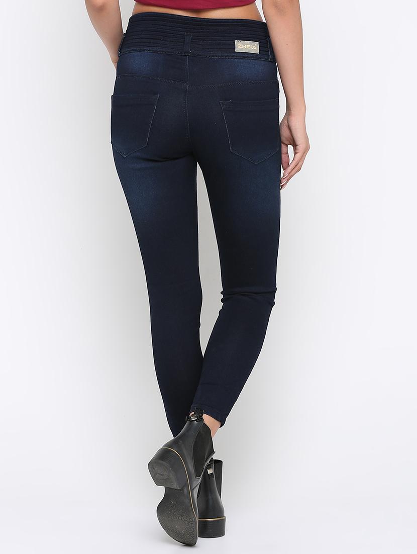 pin tucked high rise jeans - 16233267 - Zoom Image - 3