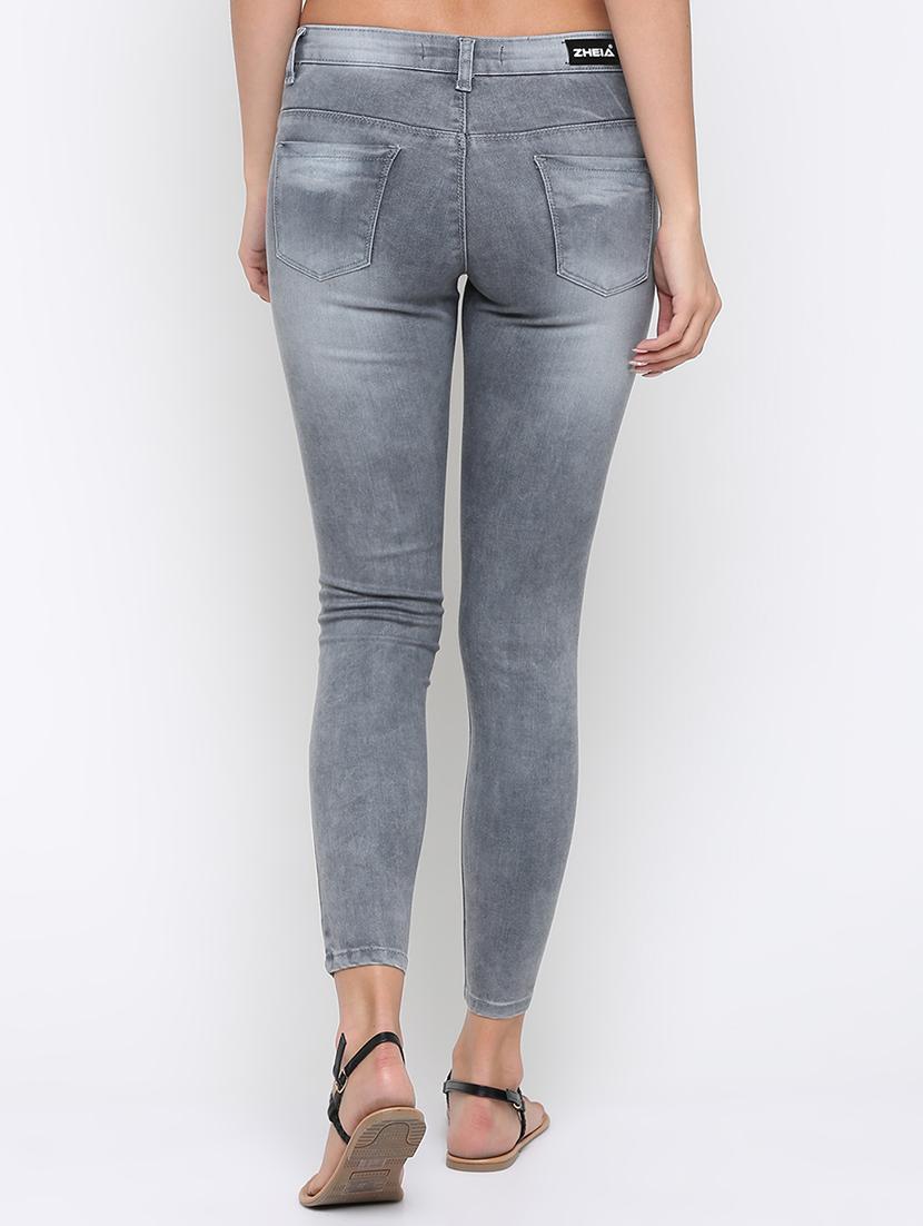 stone washed ankle length jeans - 16233275 - Zoom Image - 3