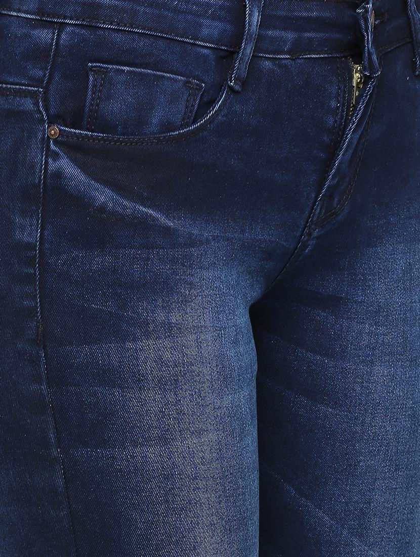 lace up detail stone washed jeans - 16233281 - Zoom Image - 5