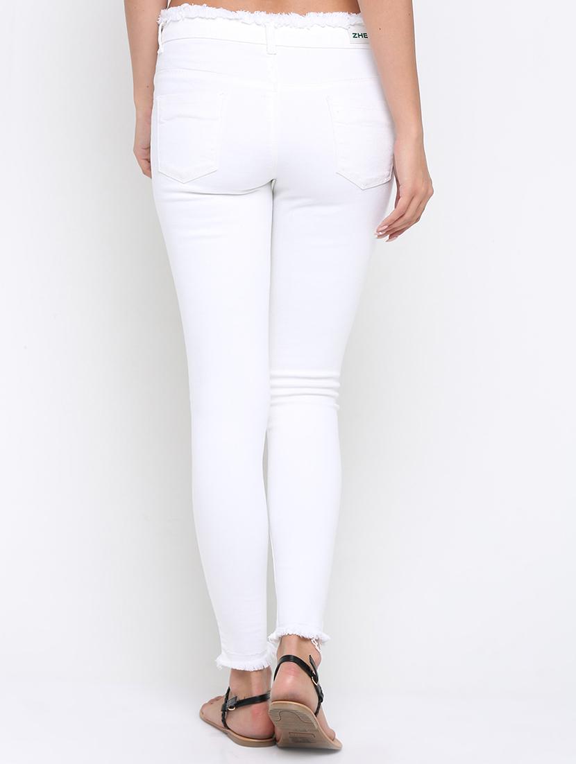 frayed skinny fit jeans - 16233288 - Zoom Image - 3