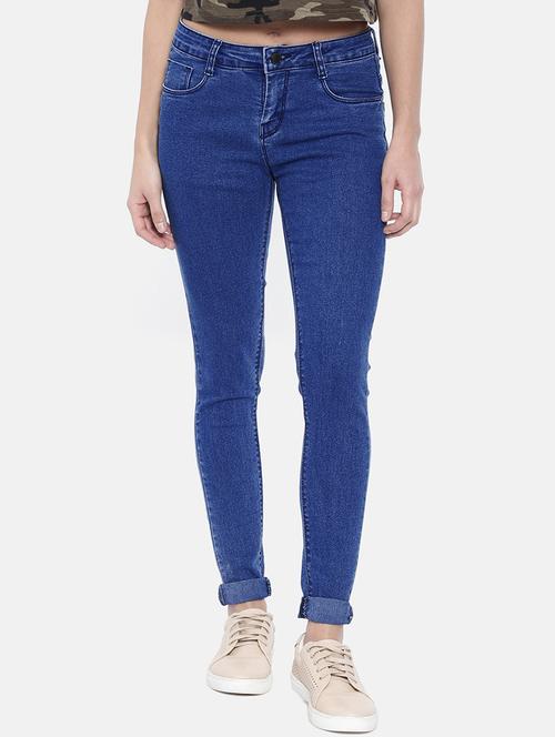 turn up hem high rise jeans - 16233299 - Standard Image - 1