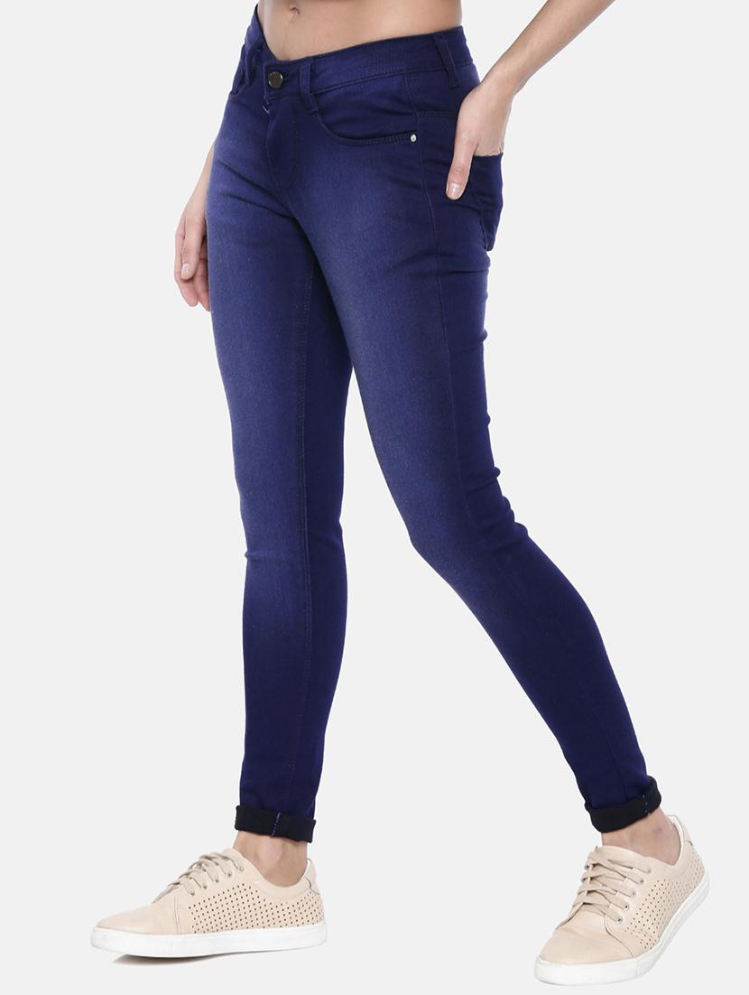 turn up hem stone washed jeans - 16233303 - Zoom Image - 2