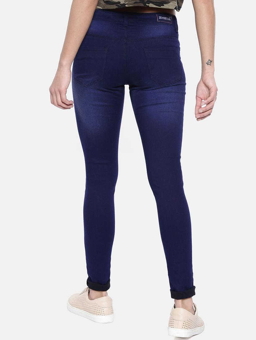 turn up hem stone washed jeans - 16233303 - Zoom Image - 3