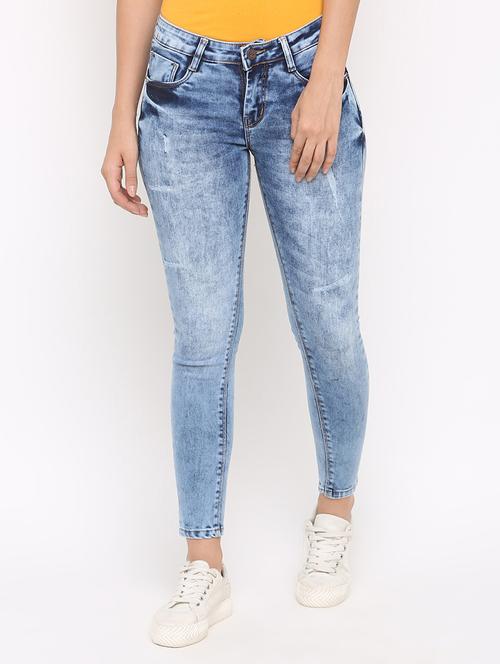 acid washed skinny fit jeans - 16233319 - Standard Image - 1