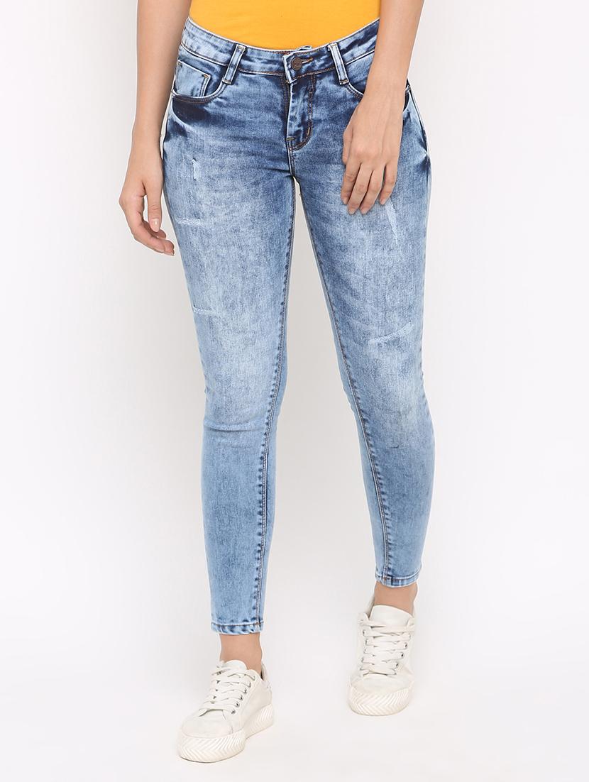 acid washed skinny fit jeans - 16233319 - Zoom Image - 1
