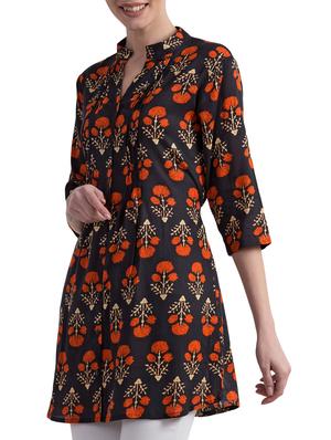 floral printed a-line kurti - 16233359 - Standard Image - 2