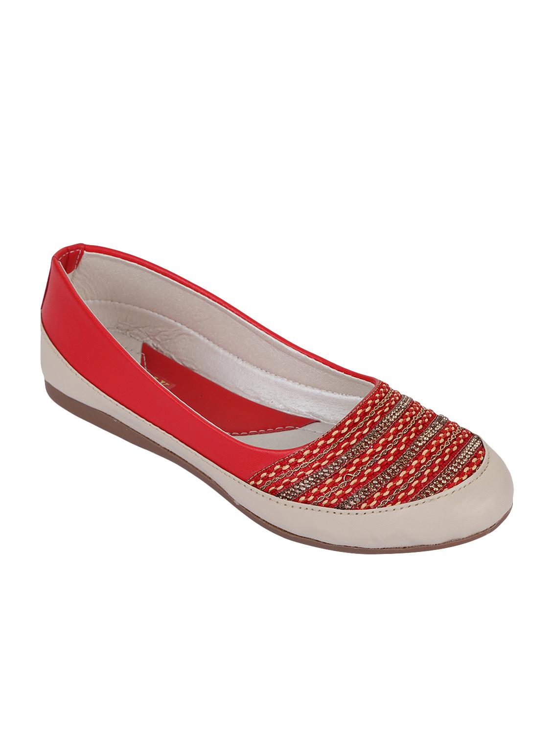 red slip on ballerinas - 16233820 - Zoom Image - 1
