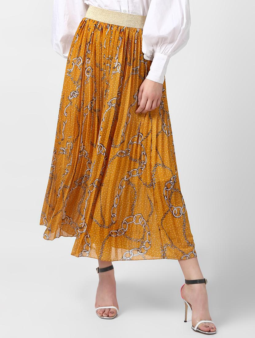 scarf print a-line skirt - 16233869 - Zoom Image - 1