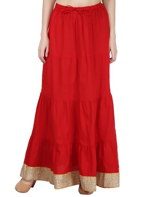 solid flared skirt - 16234402 - Standard Image - 1