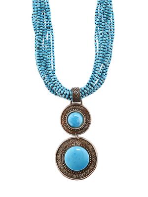 blue metal necklace - 16234671 - Standard Image - 2
