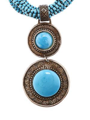 blue metal necklace - 16234671 - Standard Image - 3