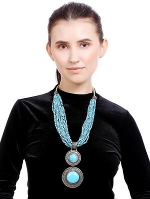 blue metal necklace - 16234671 - Standard Image - 4