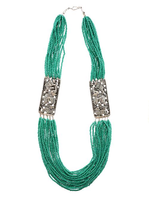 green metal other necklace - 16234730 - Standard Image - 1