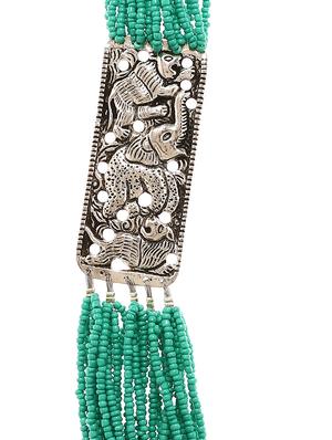 green metal other necklace - 16234730 - Standard Image - 3