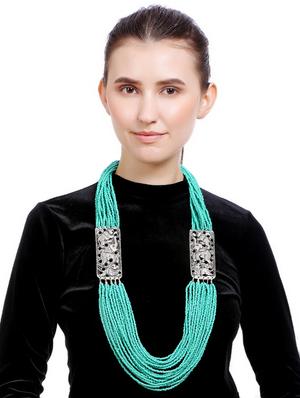 green metal other necklace - 16234730 - Standard Image - 4