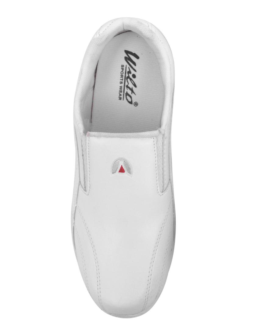 white leatherette sport shoes - 16235921 - Zoom Image - 4