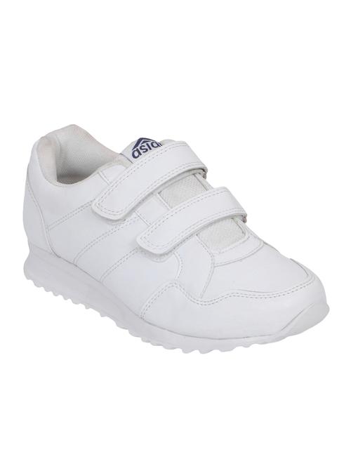 white leatherette sport shoes - 16235925 - Standard Image - 1