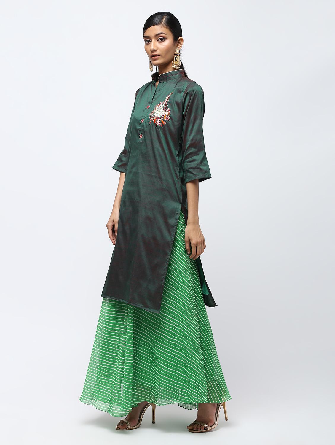 embellished kurta skirt set - 16236046 - Zoom Image - 2