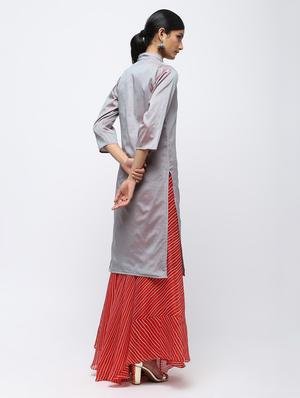 embellished kurta skirt set - 16236049 - Standard Image - 3