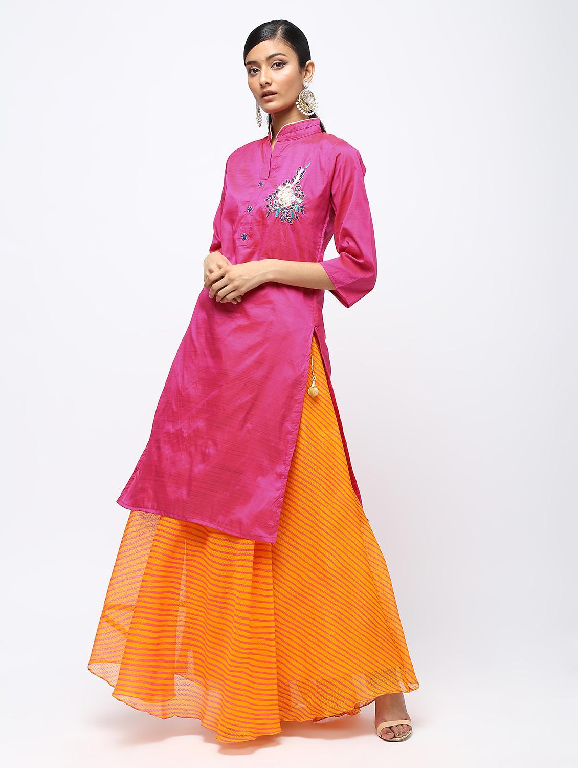 embellished kurta skirt set - 16236052 - Zoom Image - 1
