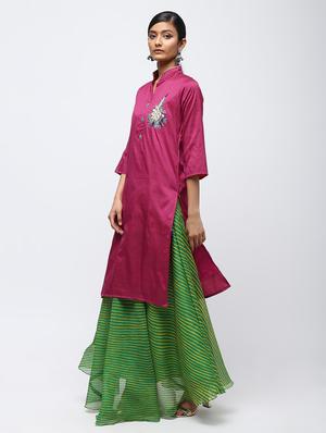 embellished kurta skirt set - 16236053 - Standard Image - 2