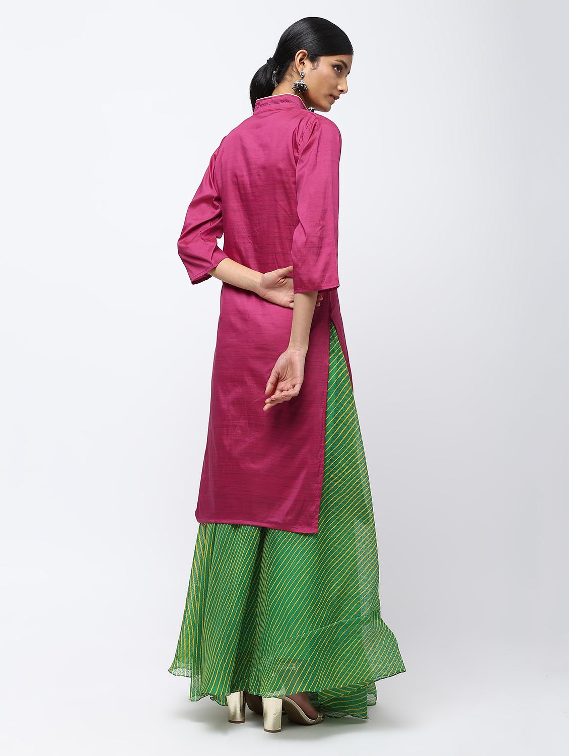 embellished kurta skirt set - 16236053 - Zoom Image - 3