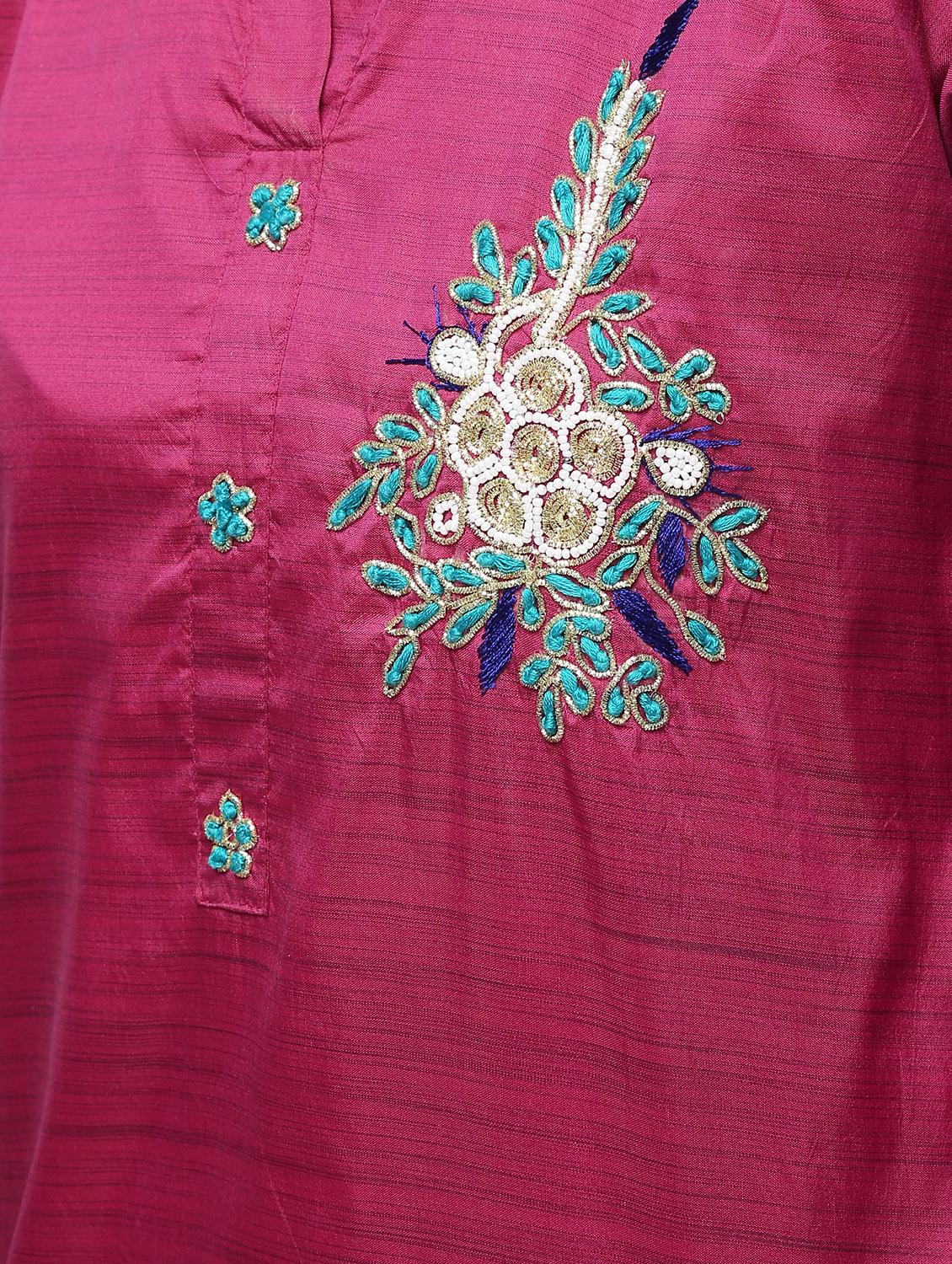 embellished kurta skirt set - 16236053 - Zoom Image - 5