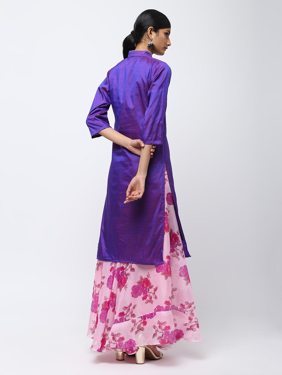 embellished kurta skirt set - 16236056 - Zoom Image - 3